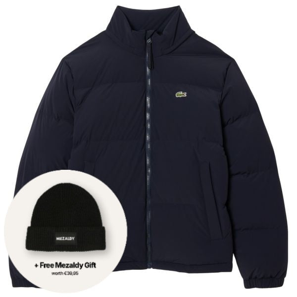 Lacoste Kapuzen-Daunenpuffer Marine