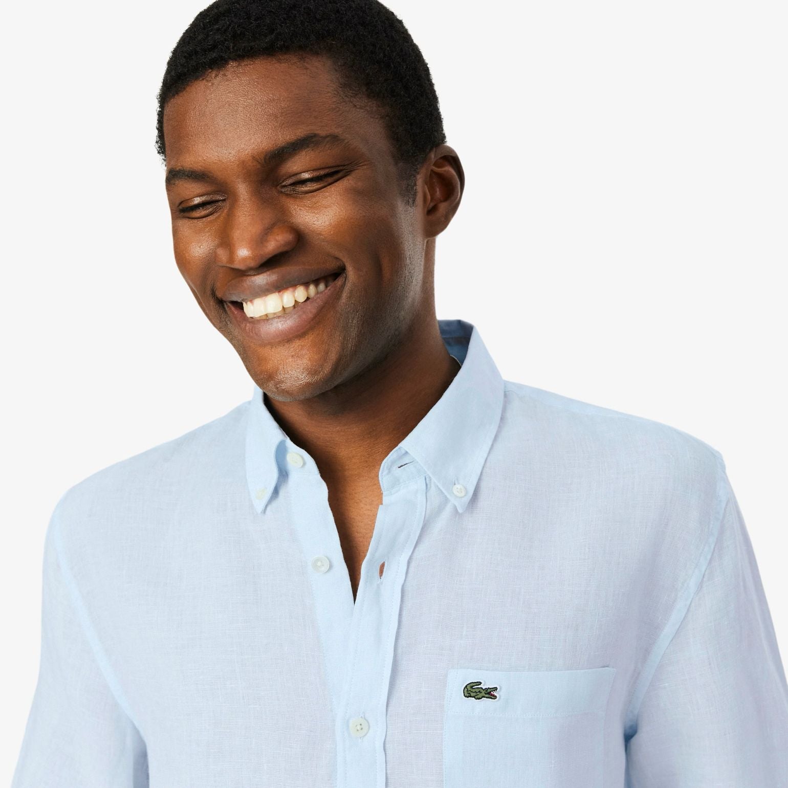 Lacoste Overhemd Licht Blauw