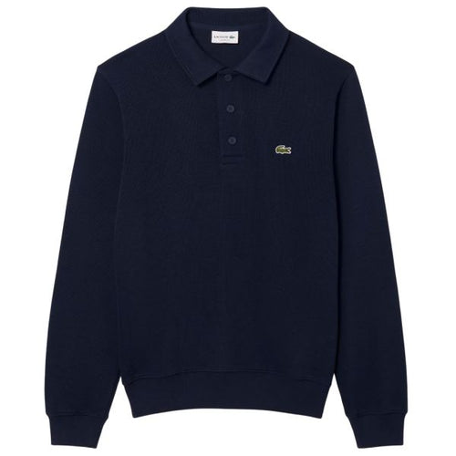 Lacoste Ribbed Polo Sweater Navy