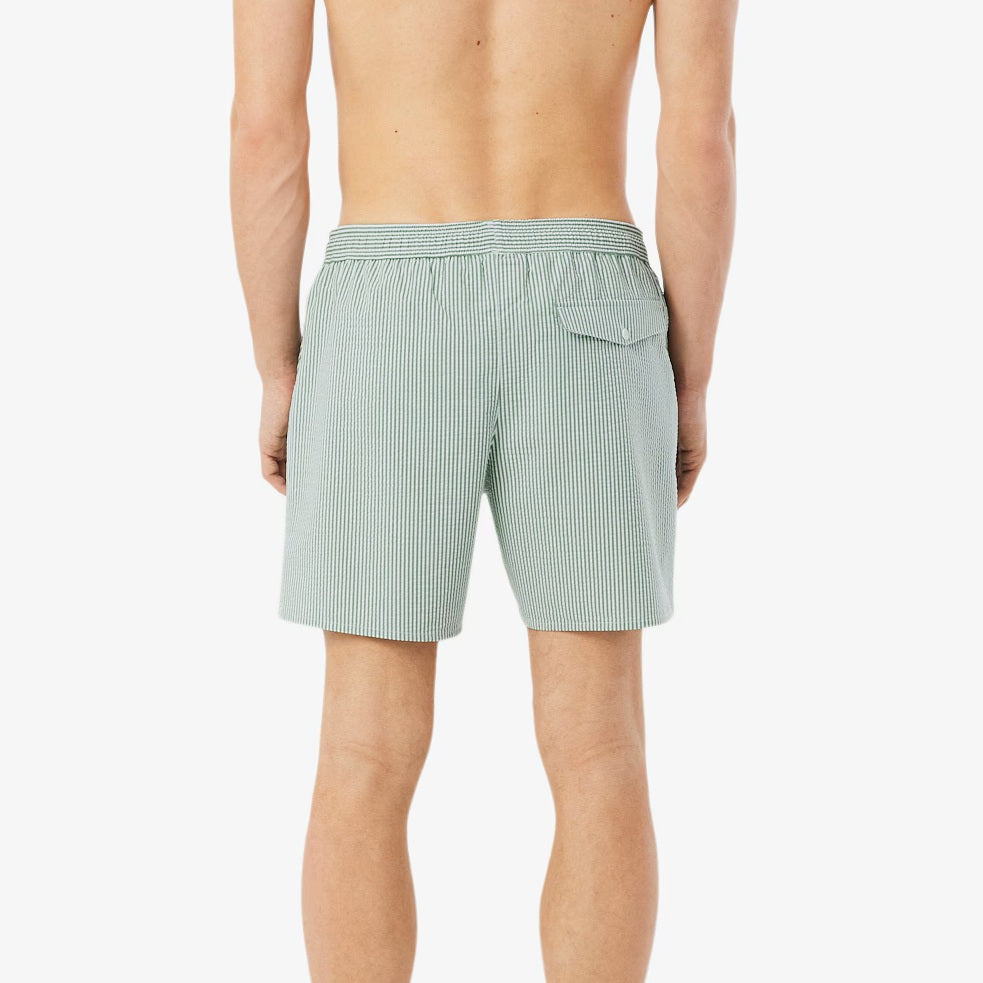 Lacoste Striped Zwembroek Wit/Groen