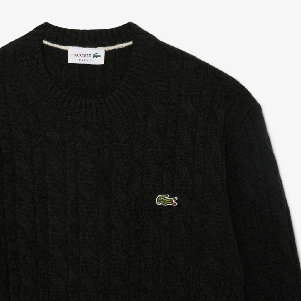 Lacoste Cable Knit Pullover Dunkelgrün
