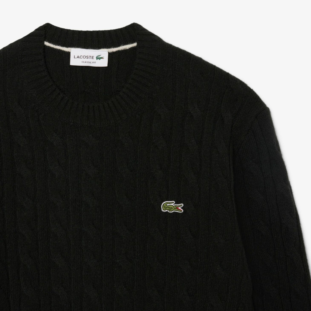 Lacoste Cable Knit Pullover Dunkelgrün