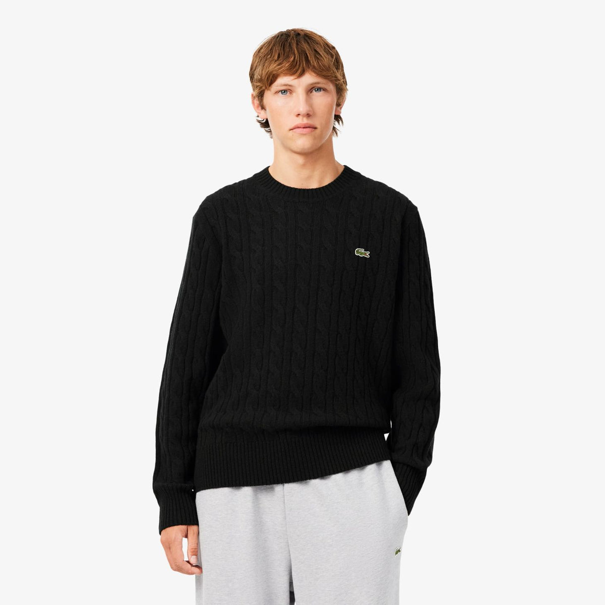Lacoste Cable Knit Pullover Dunkelgrün