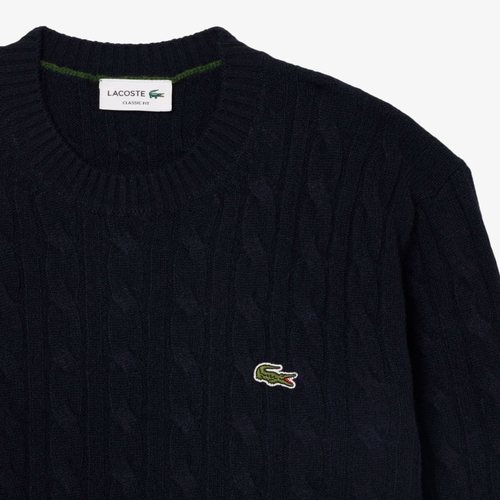Lacoste Cable Knit Pullover Marine