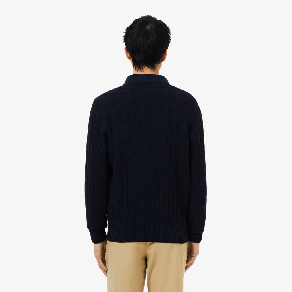 Lacoste Cable Knit Pullover Marine