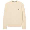 Lacoste Cable Knit Pullover Offwhite