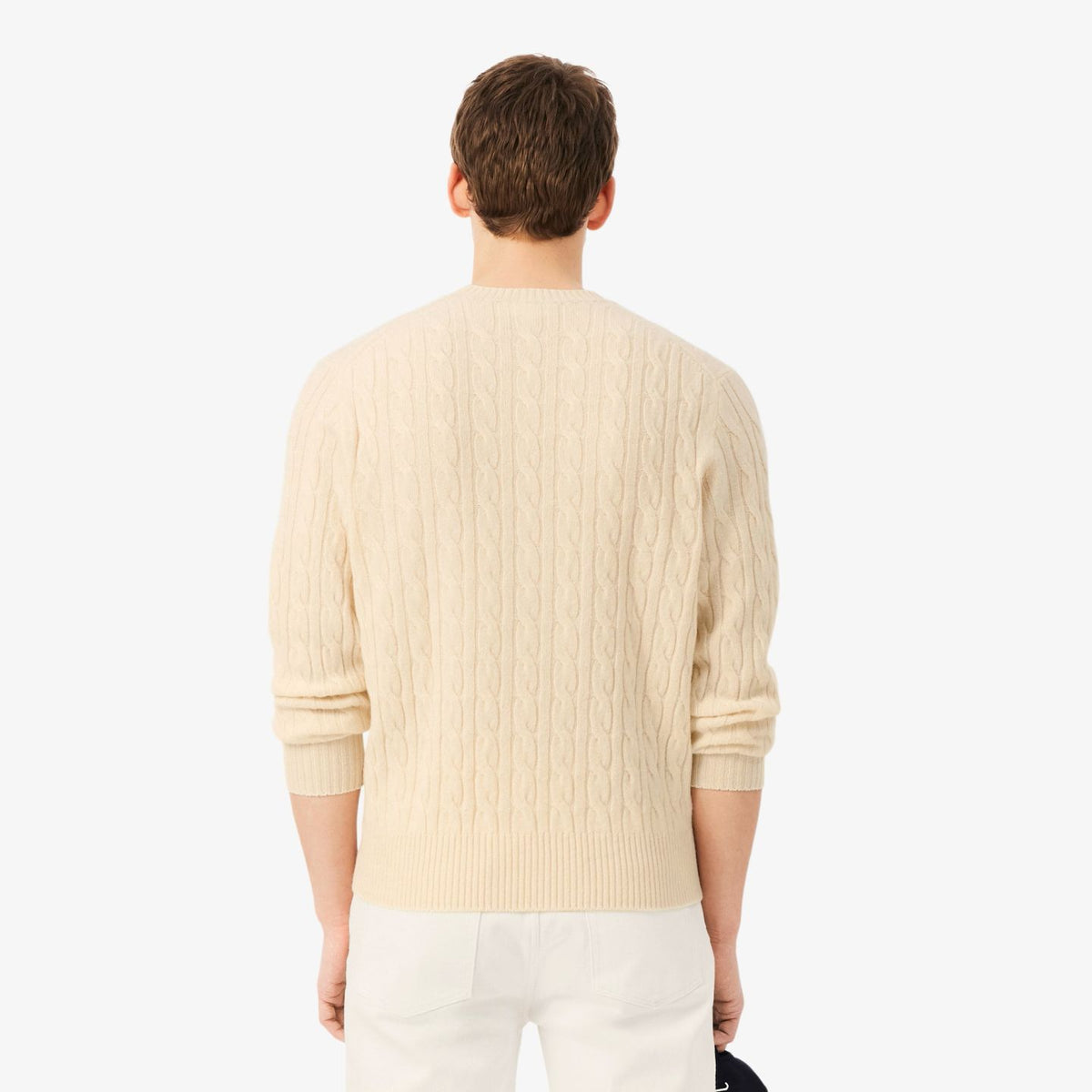 Lacoste Cable Knit Pullover Offwhite