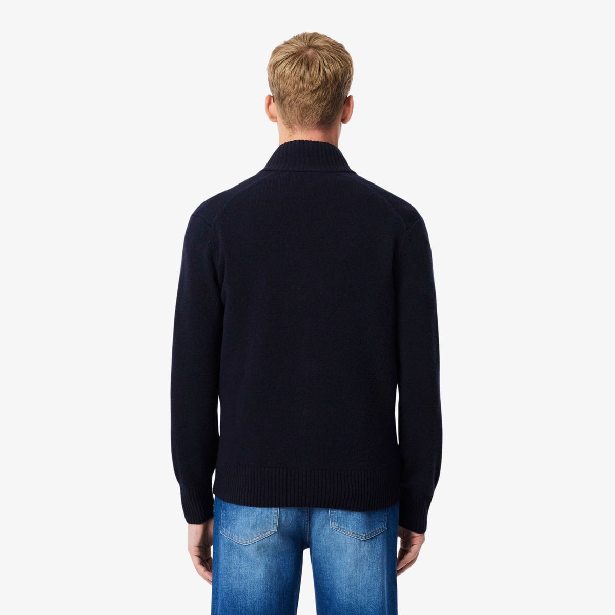 Lacoste Carded Wool Weste Marine