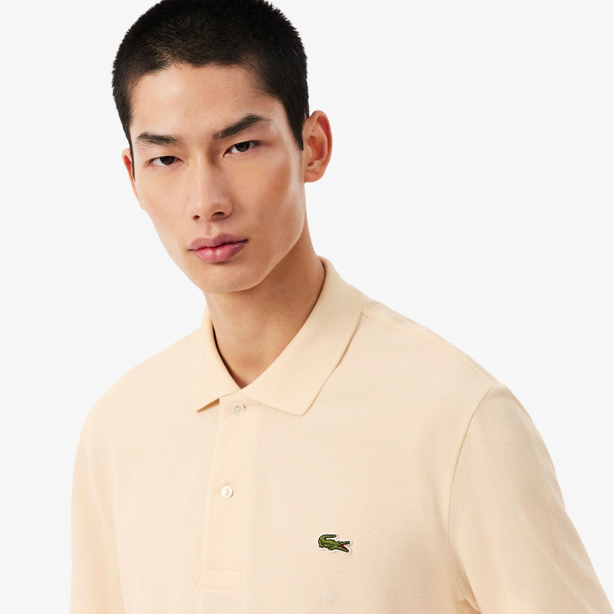 Lacoste Classic Fit Langarm-Poloshirt Beige
