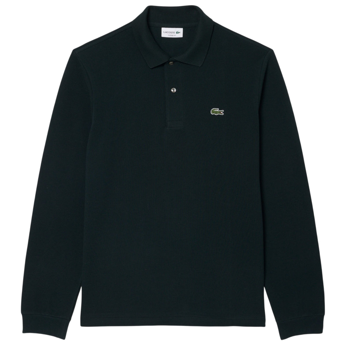 Lacoste Classic Fit Langarm-Poloshirt Dunkelgrün