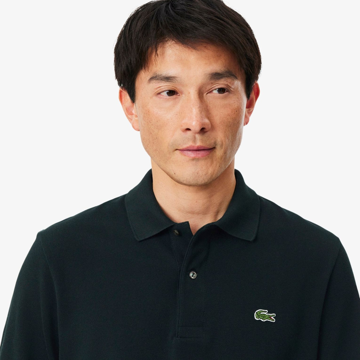 Lacoste Classic Fit Langarm-Poloshirt Dunkelgrün