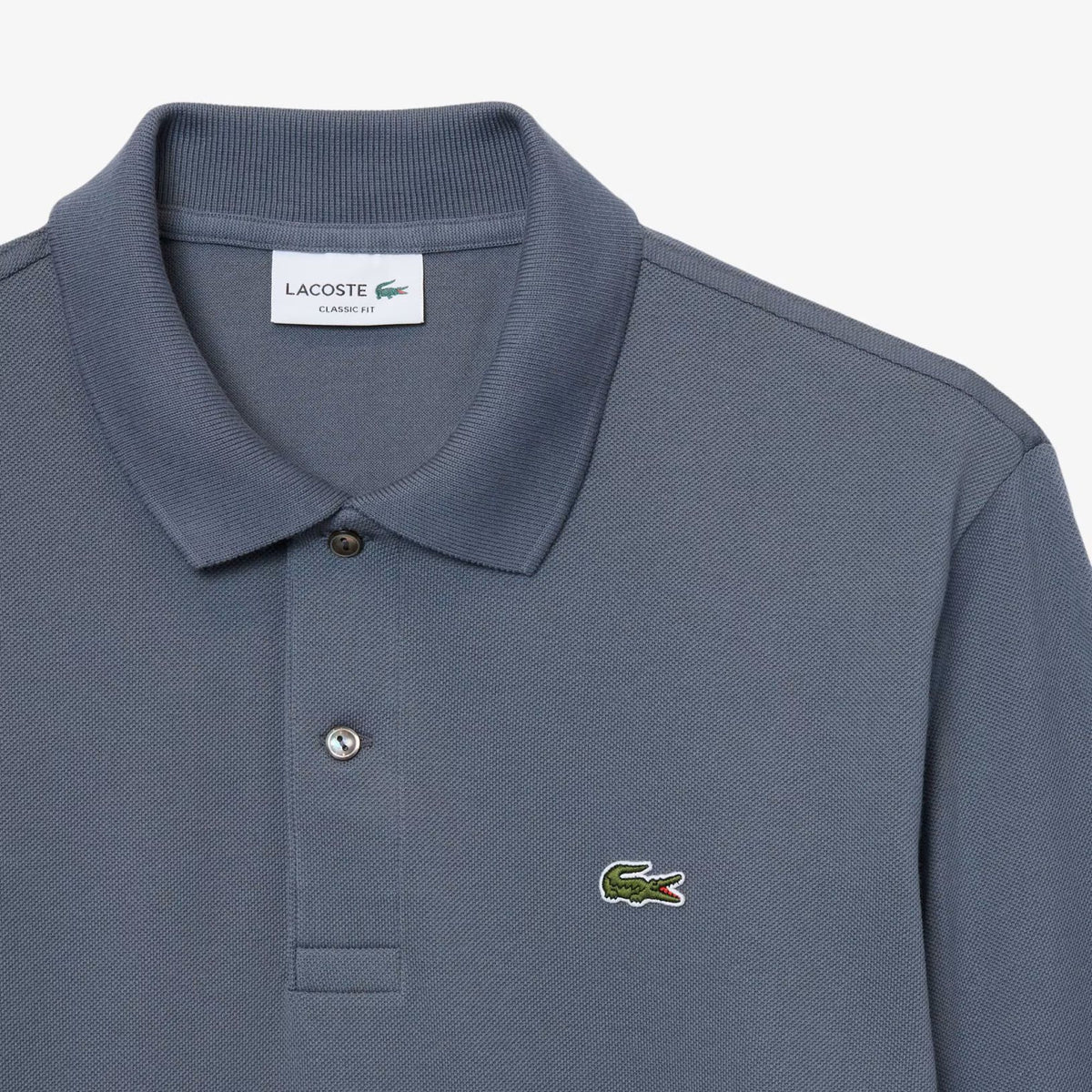 Lacoste Classic Fit Langarm-Poloshirt Grau