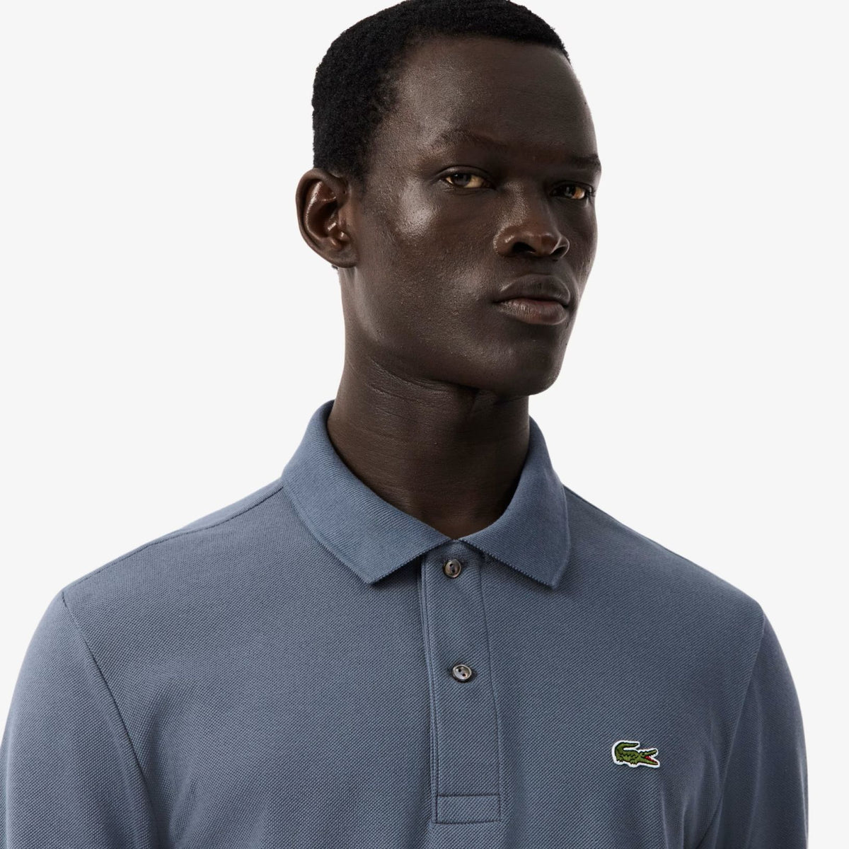 Lacoste Classic Fit Langarm-Poloshirt Grau