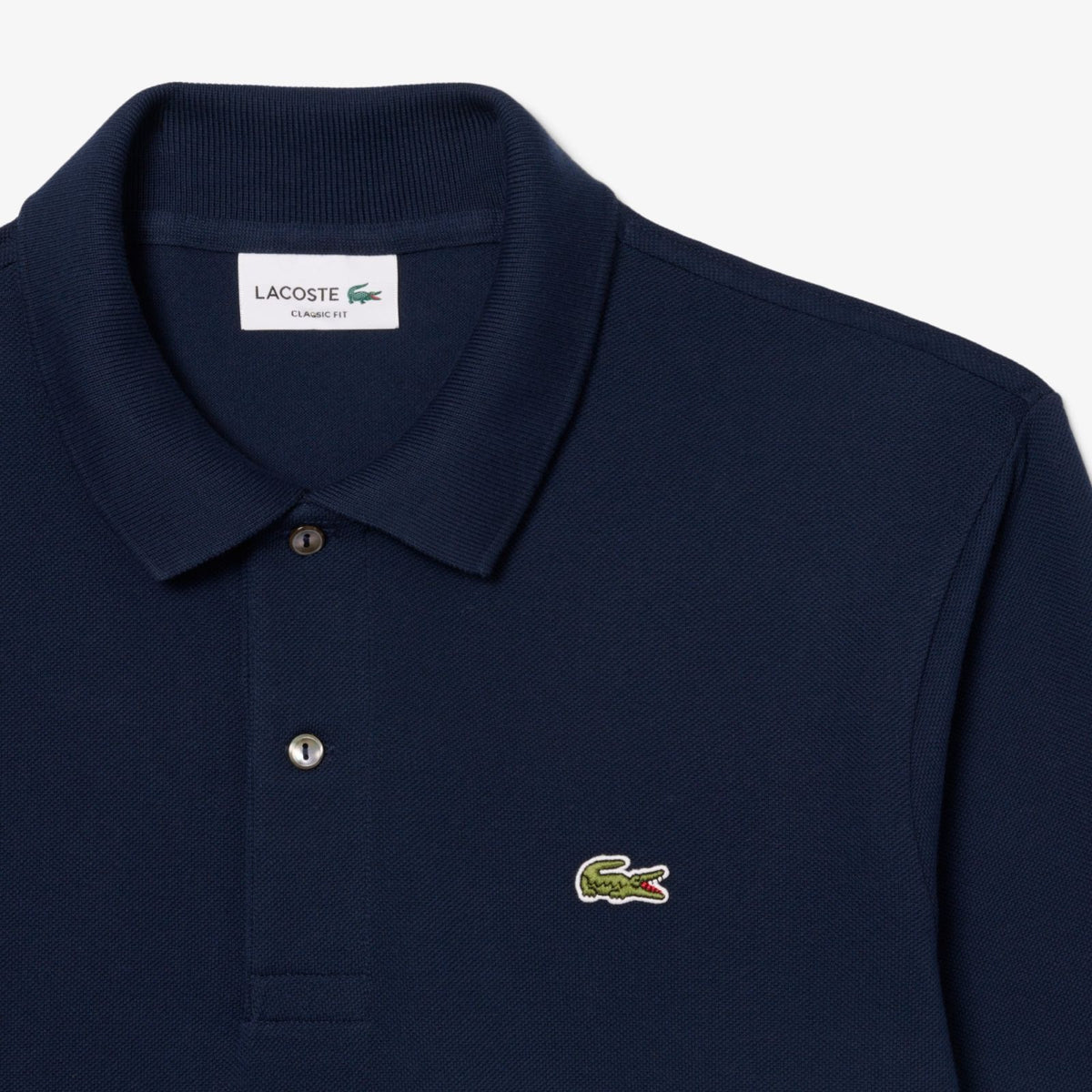 Lacoste Classic Fit Langarm-Poloshirt Marine