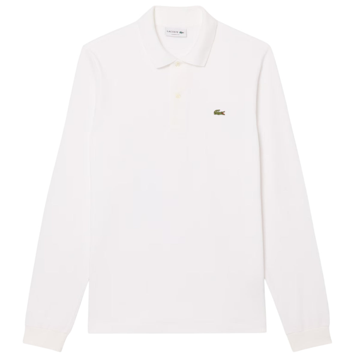 Lacoste Classic Fit Langarm-Poloshirt Weiß