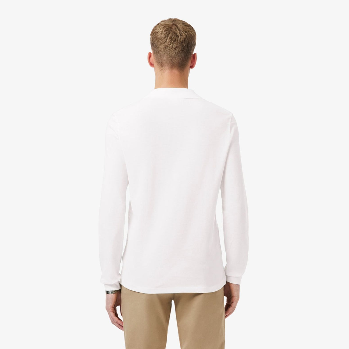 Lacoste Classic Fit Langarm-Poloshirt Weiß