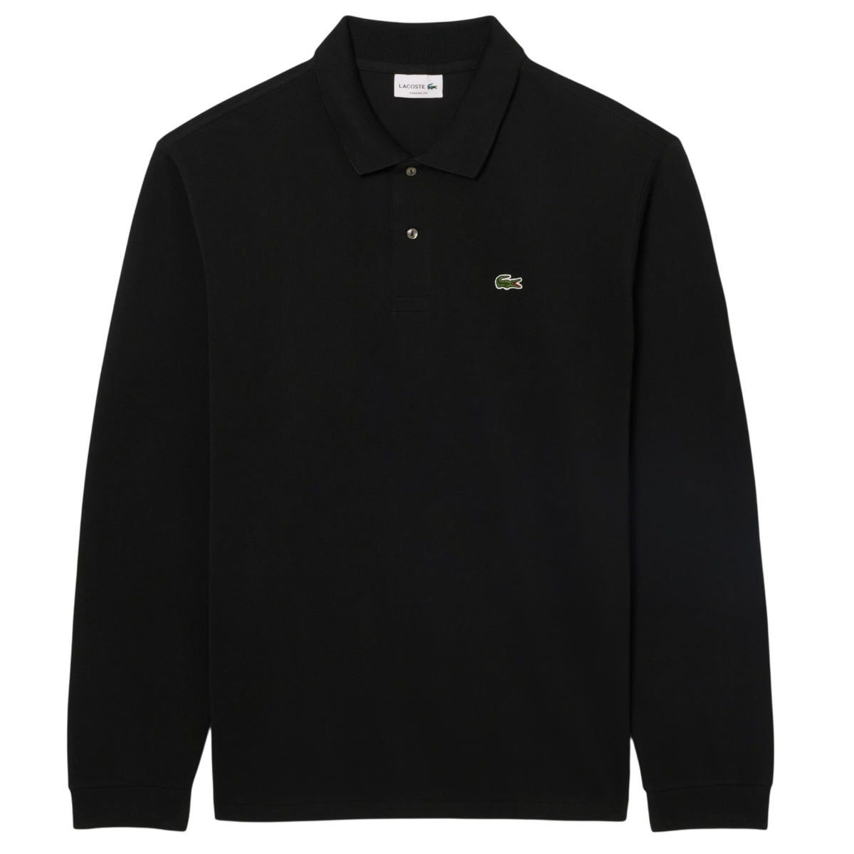 Lacoste Classic Fit Langarm-Poloshirt Schwarz