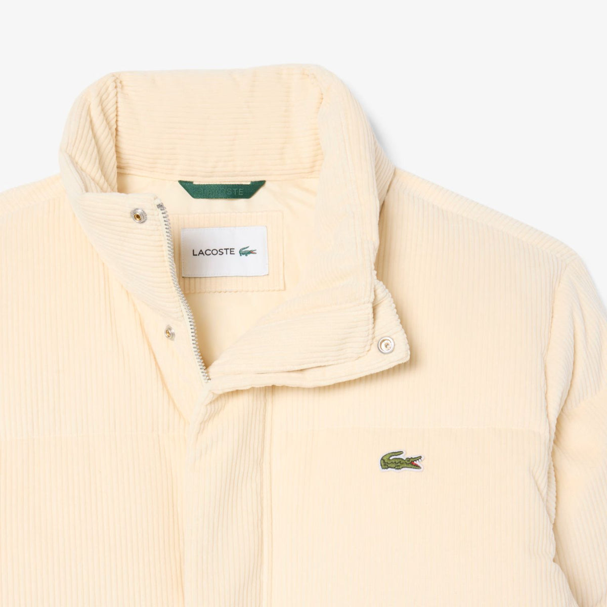 Lacoste Corduroy-Daunenjacke Offwhite