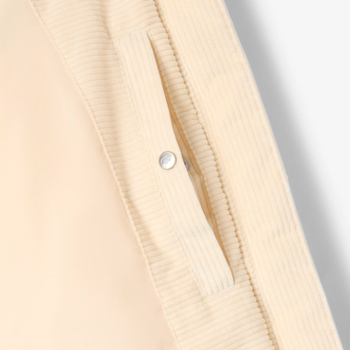 Lacoste Corduroy-Daunenjacke Offwhite