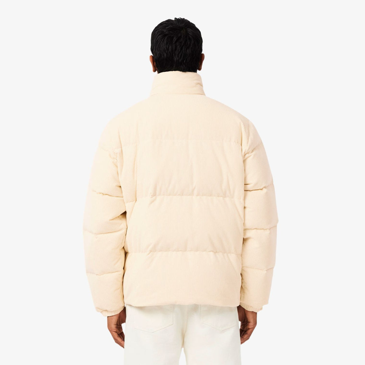 Lacoste Corduroy-Daunenjacke Offwhite