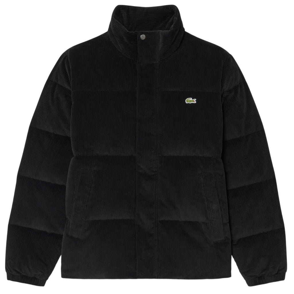 Lacoste Corduroy Down Puffer Schwarz