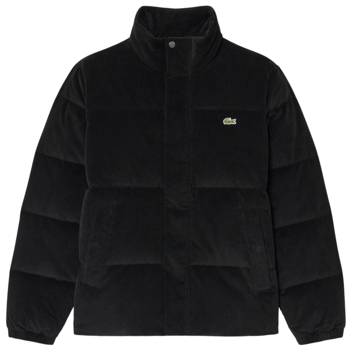 Lacoste Corduroy Down Puffer Schwarz