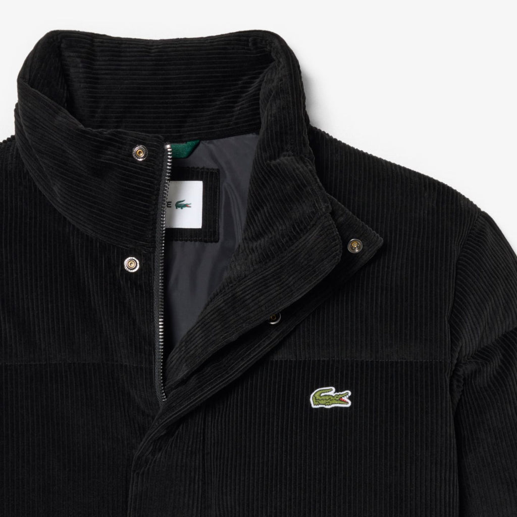 Lacoste Corduroy Down Puffer Schwarz