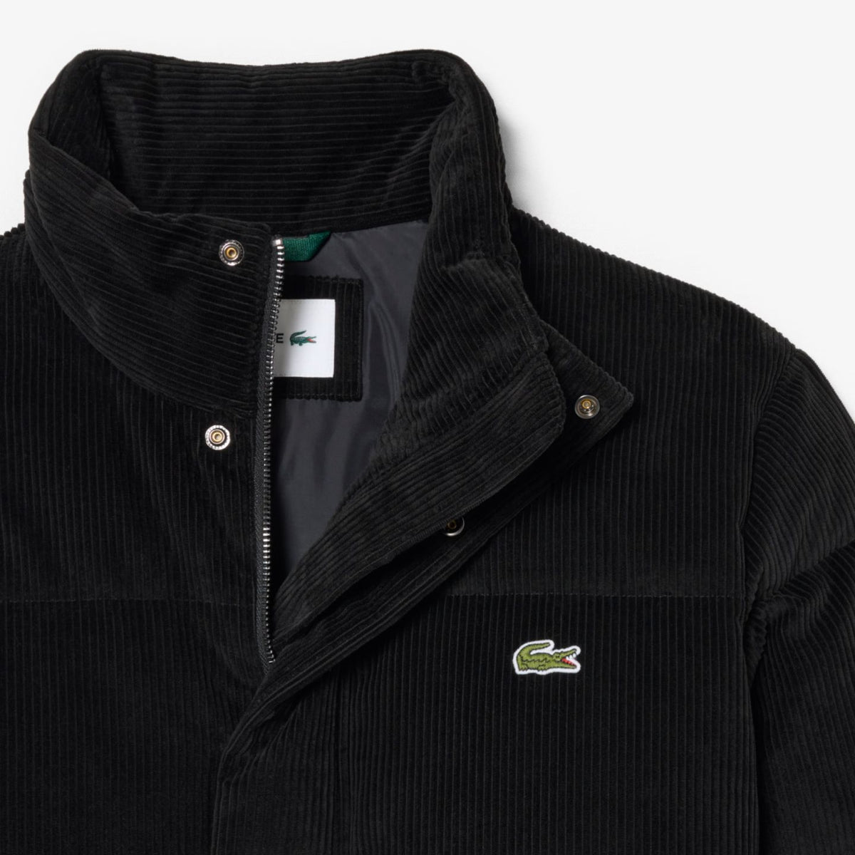 Lacoste Corduroy Down Puffer Schwarz