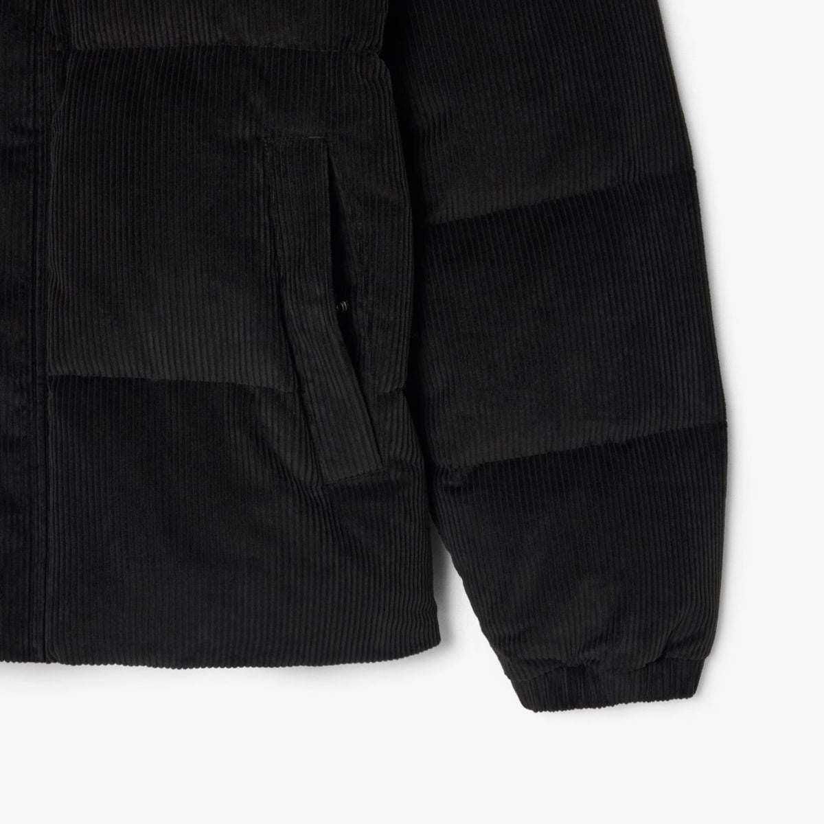 Lacoste Corduroy Down Puffer Schwarz