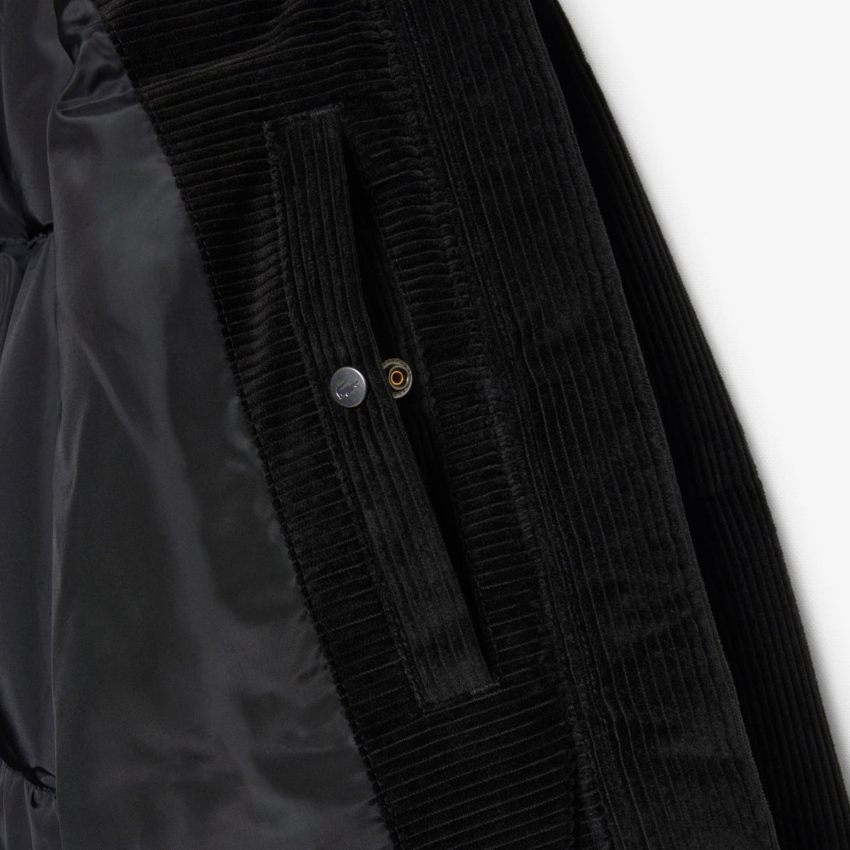 Lacoste Corduroy Down Puffer Schwarz