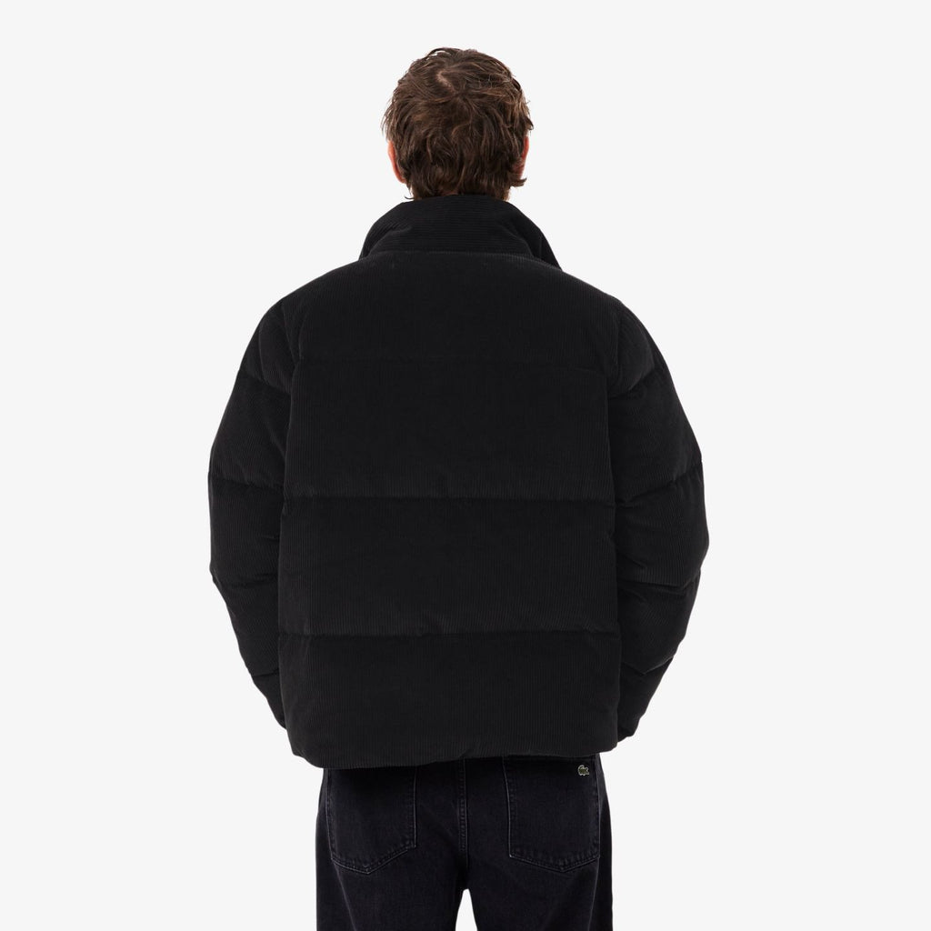 Lacoste Corduroy Down Puffer Schwarz