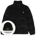 Lacoste Corduroy Down Puffer Schwarz