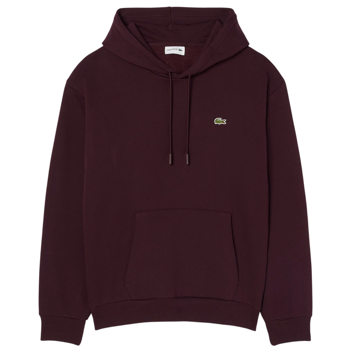 Lacoste Fleece-Kapuzenpullover Bordeaux