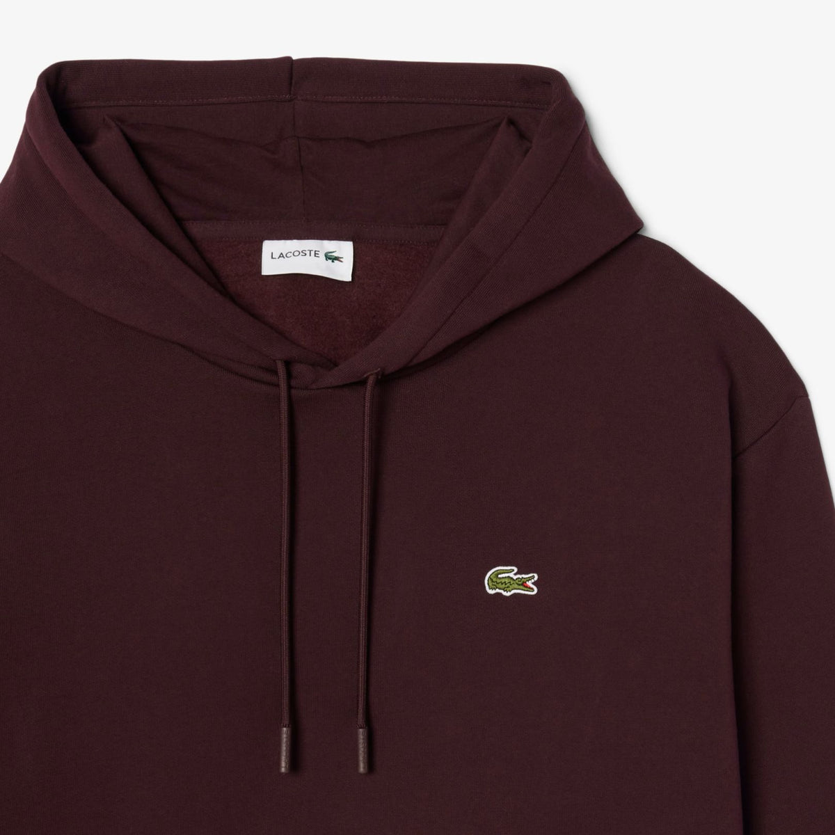 Lacoste Fleece-Kapuzenpullover Bordeaux
