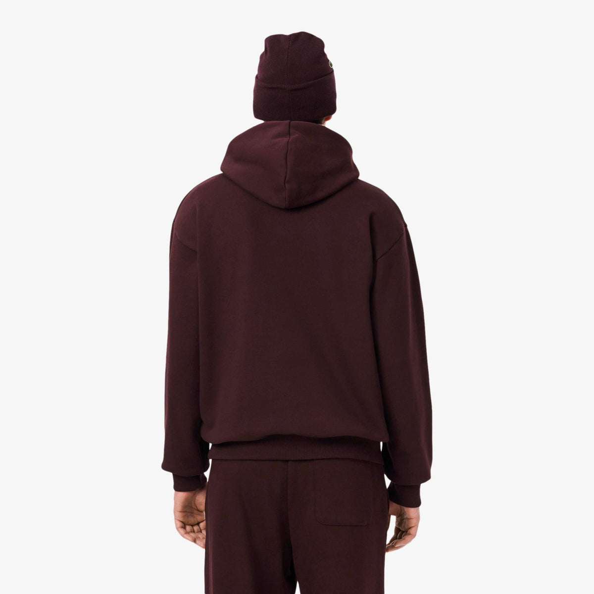 Lacoste Fleece-Kapuzenpullover Bordeaux