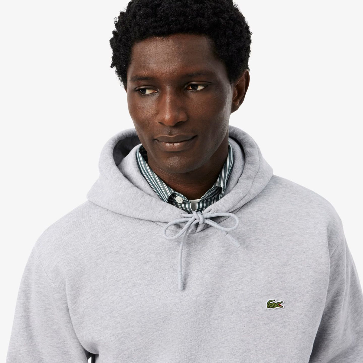 Lacoste Fleece-Kapuzenpullover Grau