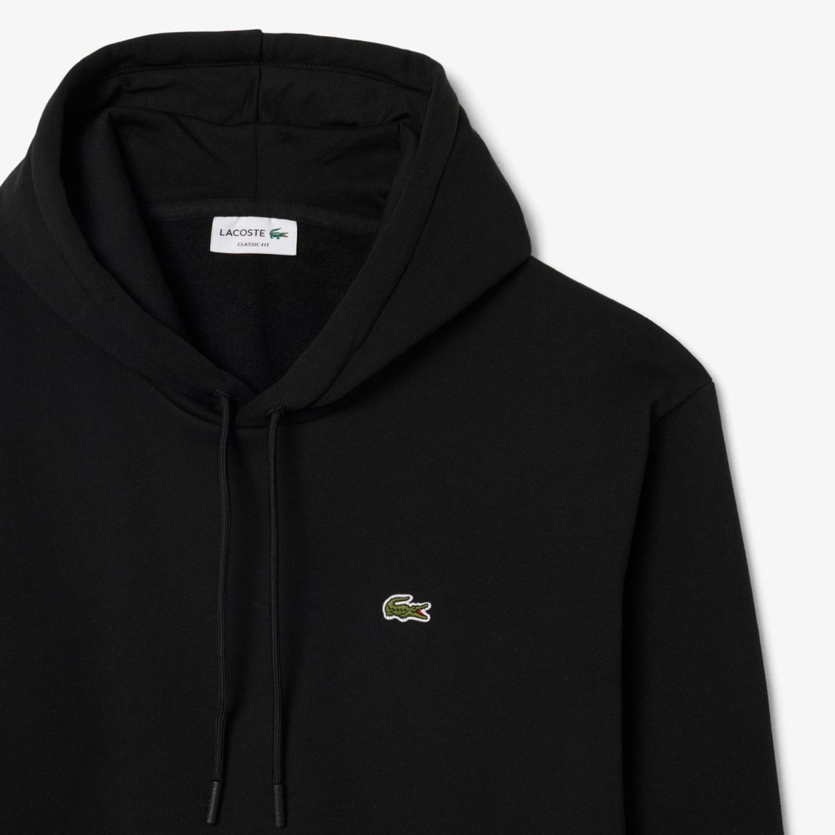 Lacoste Fleece-Kapuzenpullover Schwarz