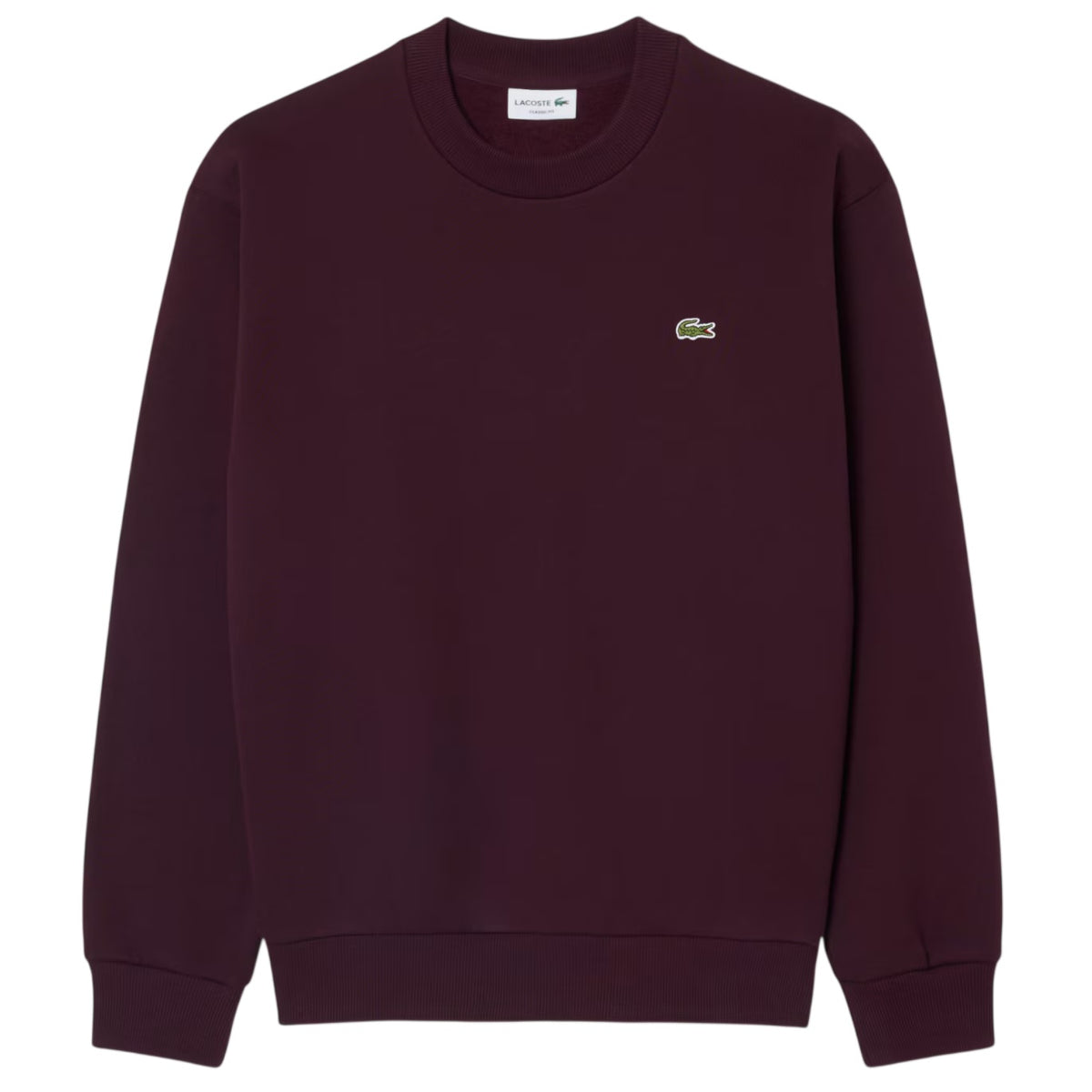 Lacoste Fleece-Pullover Bordeaux