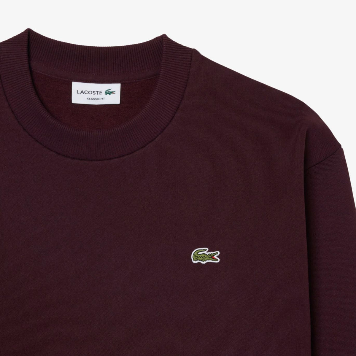 Lacoste Fleece-Pullover Bordeaux