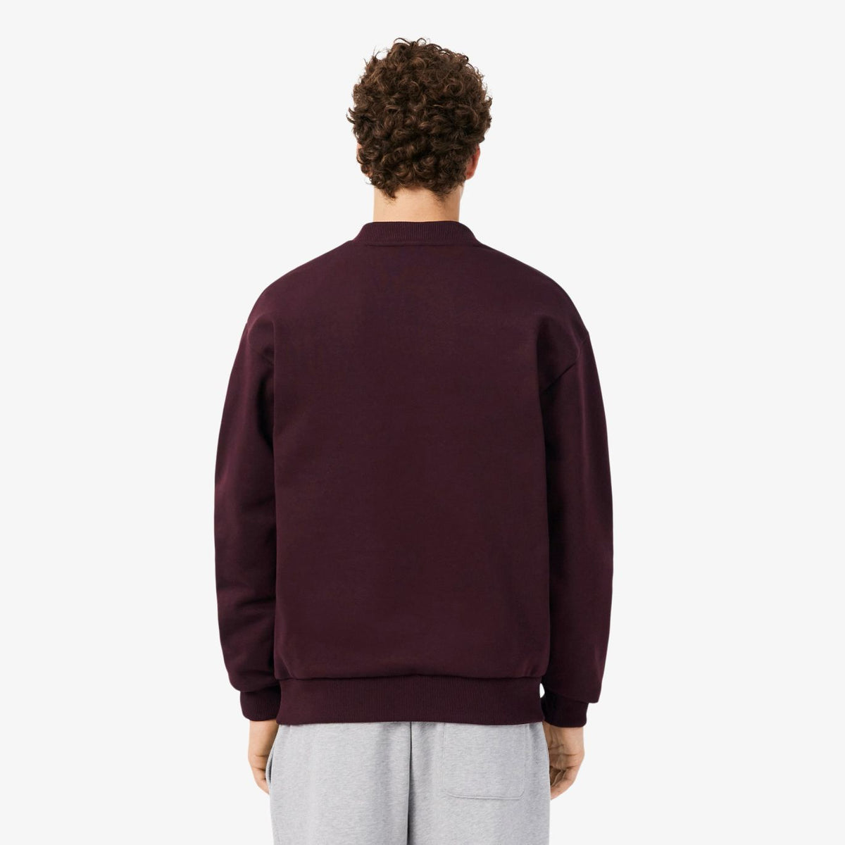 Lacoste Fleece-Pullover Bordeaux