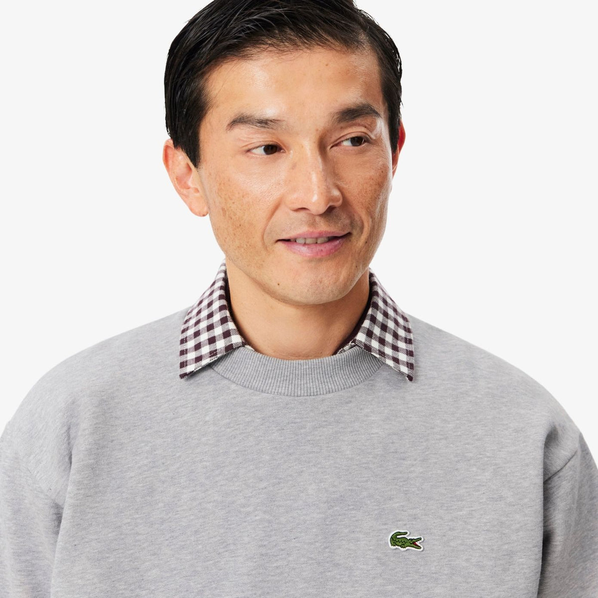 Lacoste Fleece-Pullover Grau