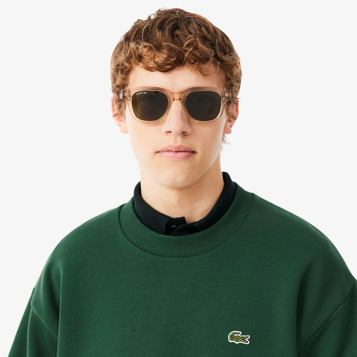 Lacoste Fleece-Pullover Grün