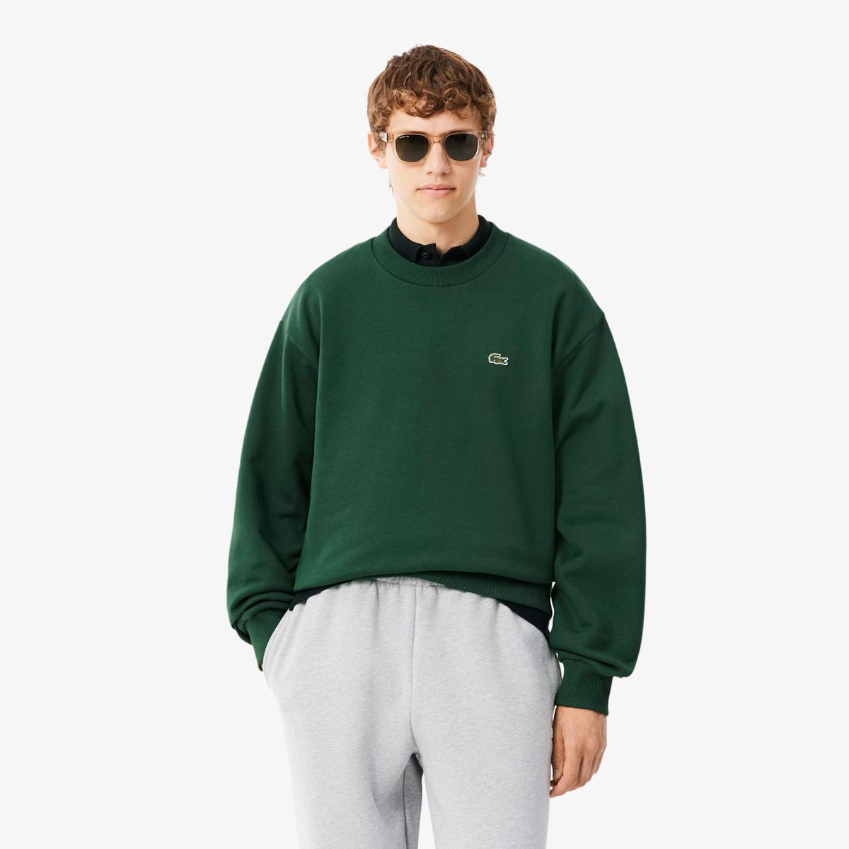 Lacoste Fleece-Pullover Grün