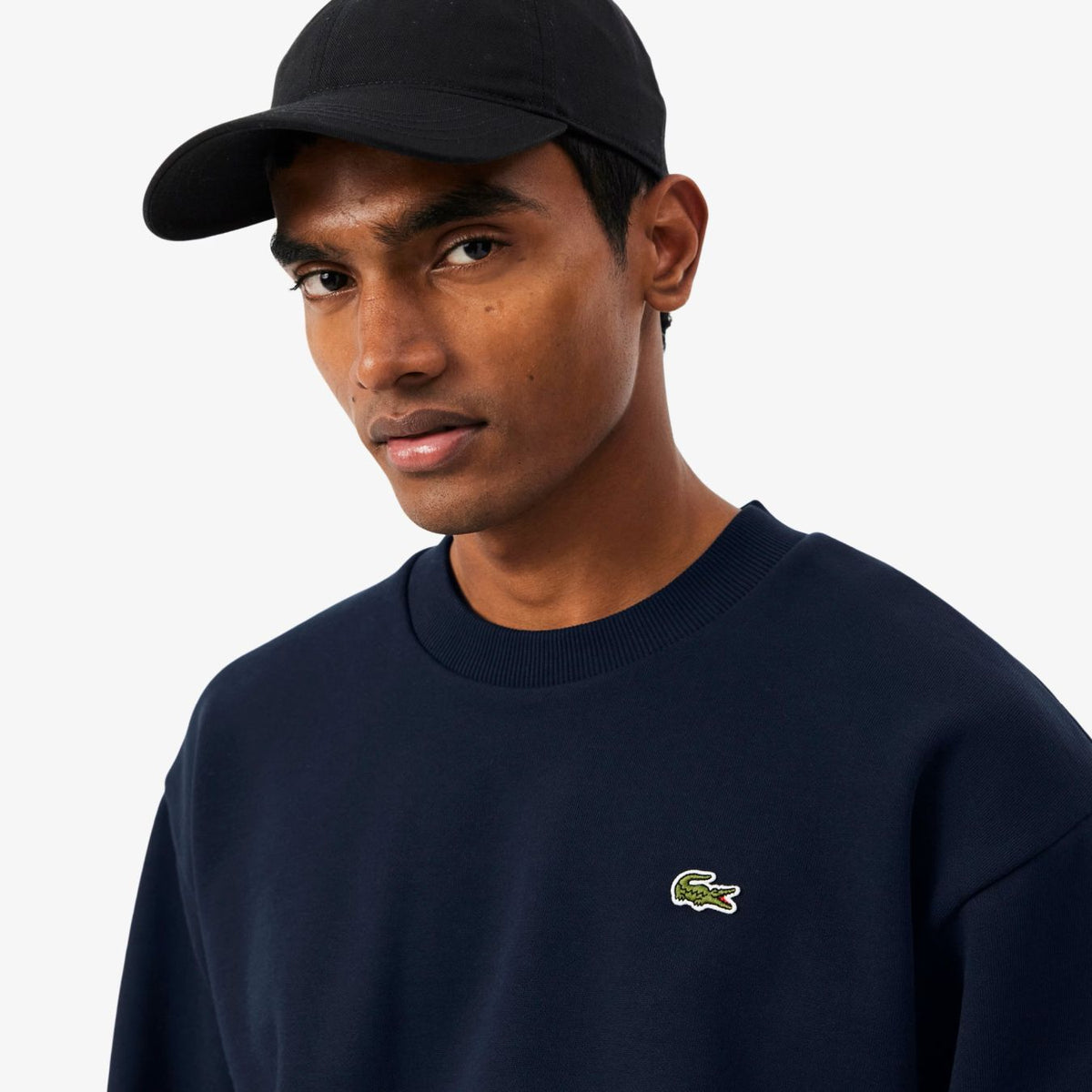 Lacoste Fleece-Pullover Marine
