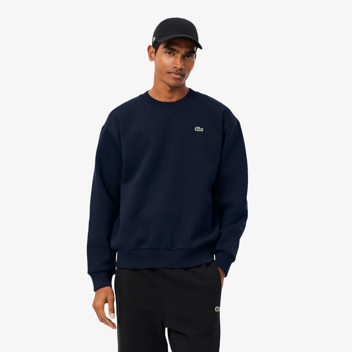 Lacoste Fleece-Pullover Marine