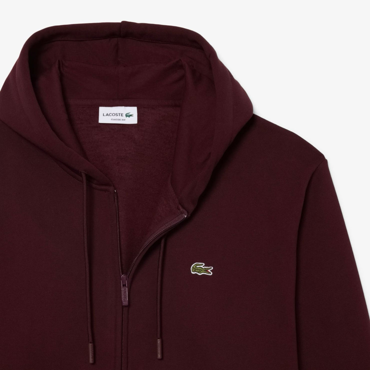 Lacoste Fleece-Weste Bordeaux