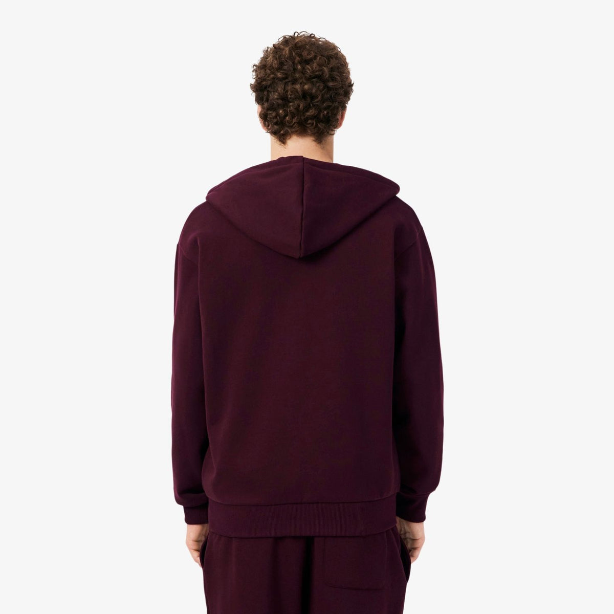Lacoste Fleece-Weste Bordeaux