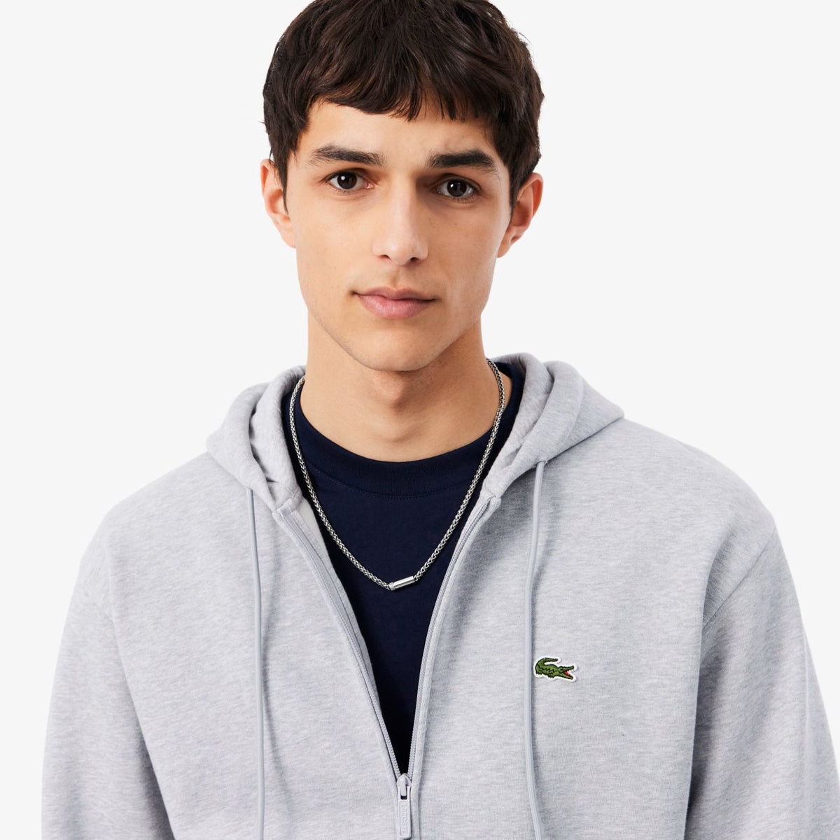 Lacoste Fleece-Weste Grau