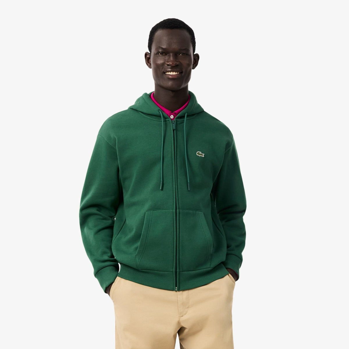 Lacoste Fleece-Weste Grün