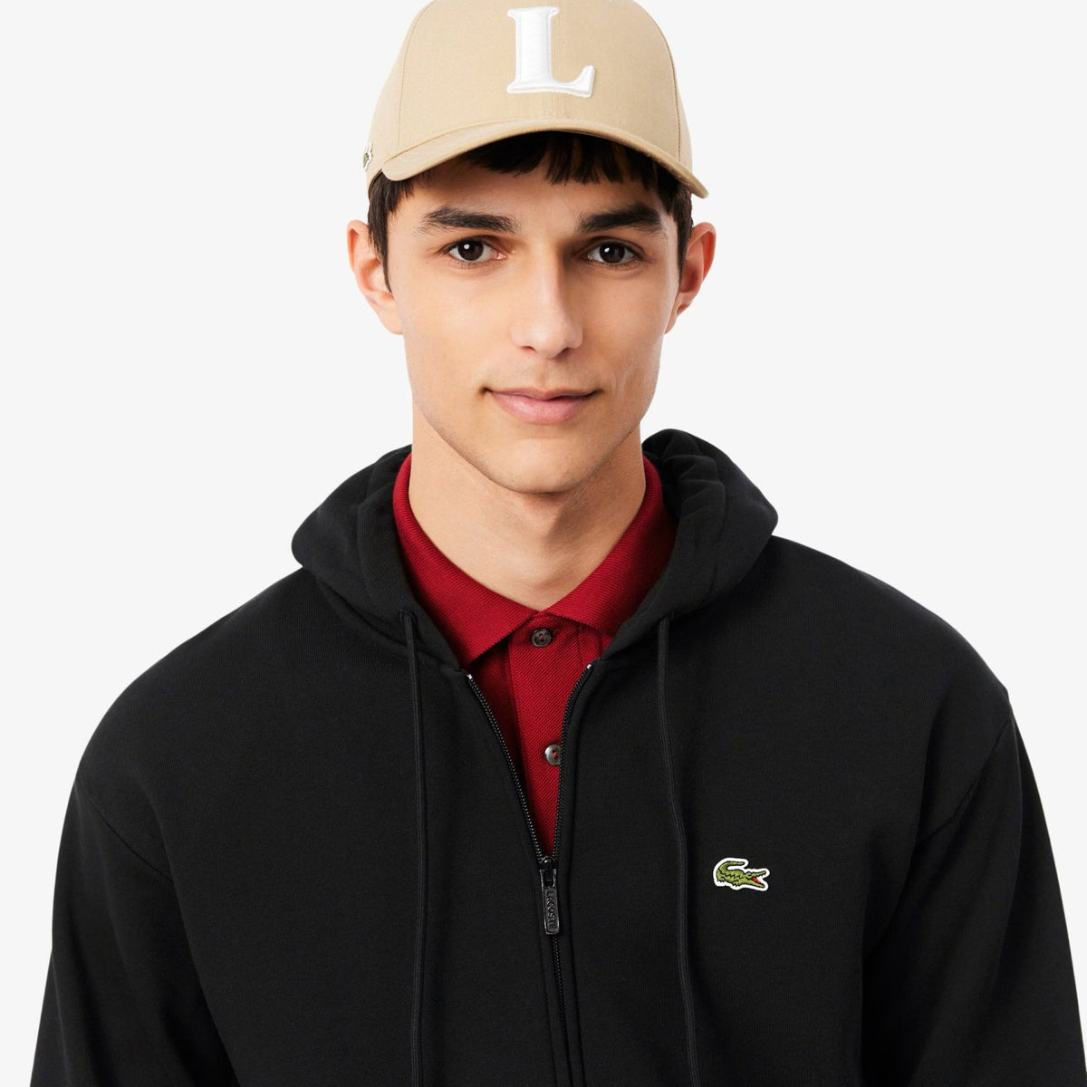 Lacoste Fleece-Weste Schwarz
